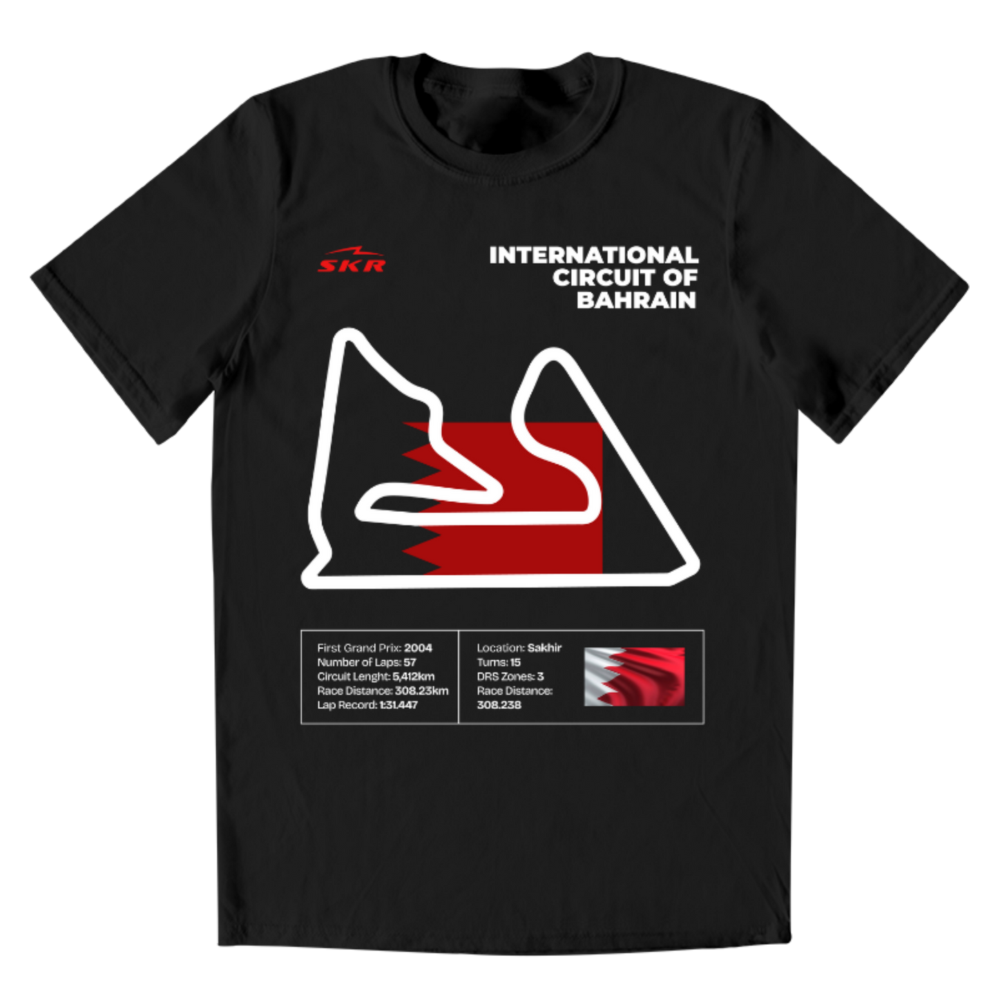 Playera Hombre Skyline Racing Tracks Bahrein