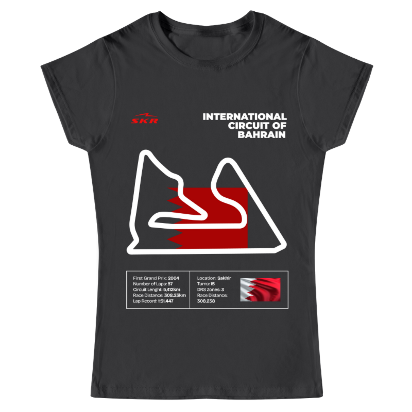 Playera Mujer Skyline Racing Tracks Bahrein