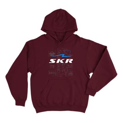 Hoodie Skyline Racing Car Blueprint