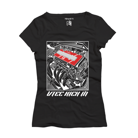 Playera Mujer V-TEC Kick In Motor (Obscuros)