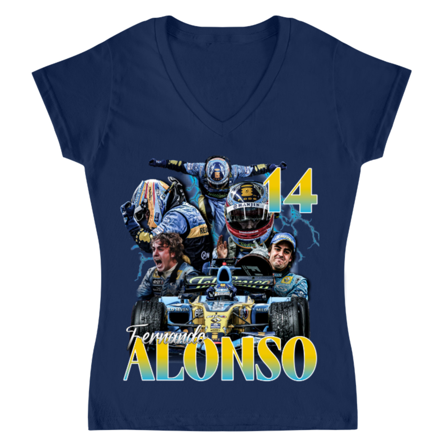 Playera Mujer Fernando Alonso Retro Fórmula 1