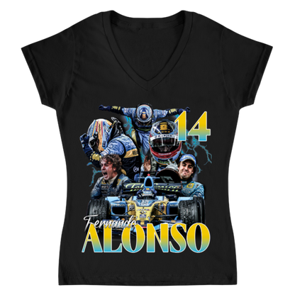 Playera Mujer Fernando Alonso Retro Fórmula 1