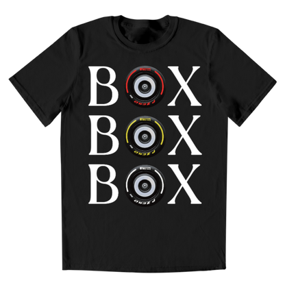 Playera Hombre Box Box Formula 1 Llanta 22-23 (Negro)