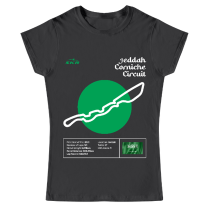 Playera Mujer Skyline Racing Tracks Jeddah