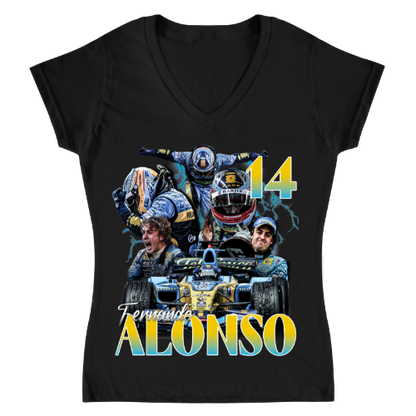 Playera Mujer Fernando Alonso Retro Fórmula 1