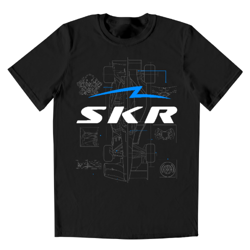 Playera Hombre Skyline Racing Car Blueprint