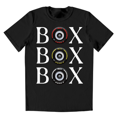 Playera Hombre Box Box Formula 1 Llanta 22-23 (Negro)