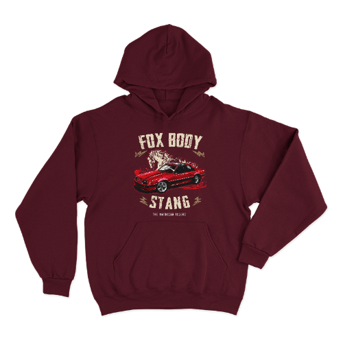 Hoodie Fox Body Stang Red 82